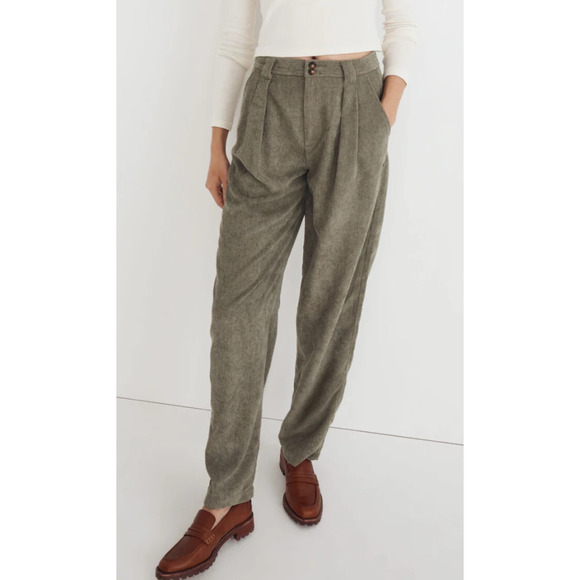 Madewell Pants - Madewell Corduroy High Rise Tapered Pants Distant Surplus Green Women's Size 6